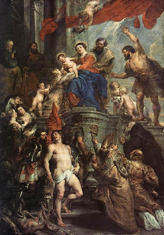 RUBENS, Pieter Pauwel Madonna Enthroned with Child and Saints china oil painting image